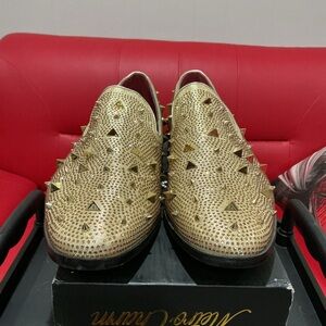 Gold Studded Loafers